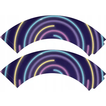 Party dekorace Cukrářské košíčky na muffiny, karnevalové Disco Neon