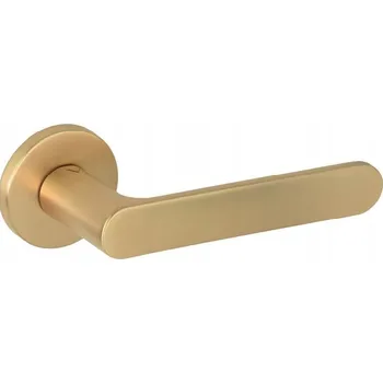 Dveřní kování Klika VDS CREO, kulatá rozeta R68F, zlatá satén