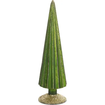 Váza VÁNOČNÍ SOŠKA TREE 9X32 CM ZELENÁ