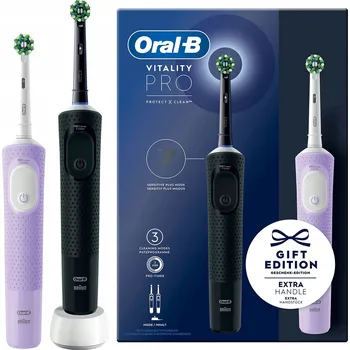 Elektrický zubní kartáček Elektrický Zubní Kartáček Oral-B Vitality Pro D103 Duo černý a fialový
