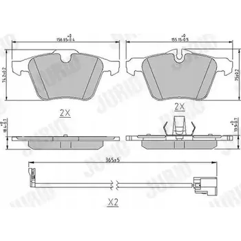 Brzdová destička Jurid 573972J Sada brzdových destiček, kotoučové brzdy