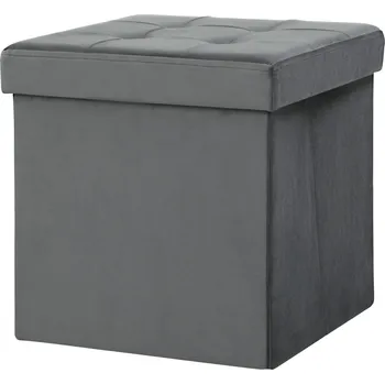 Taburet Taburet s úložným prostorem, 38 x 38 x 38 cm | šedý