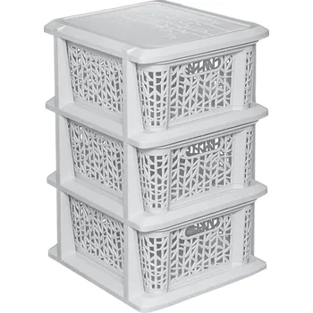 Knihovna Plastová knihovna se zásuvkami BRANQ BAMBOO