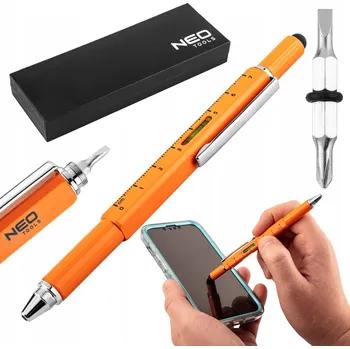 Propiska kovová šroubovák vodováha pravítko stylus