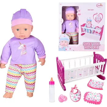 Panenka Woopie Royal XL sada opatrovnice – panenka jednorožec s kolébkou a setem na krmení