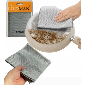 Utěrka Drátěné utěrky UTĚRKA Magická ocelová 19x19 Cm čisticí drátěnka 5 ks