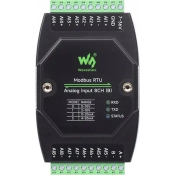 Zabezpečení domácnosti Řídicí jednotka WaveShare Modbus RTU analogový vstup 8 kanálů (B)