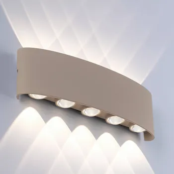 Venkovní osvětlení Paul Neuhaus LED venkovní nástěnné svítidlo Carlo, 27 cm, písková barva pískově zbarvený 10 x 0,8 W LED - Doprava zdarma