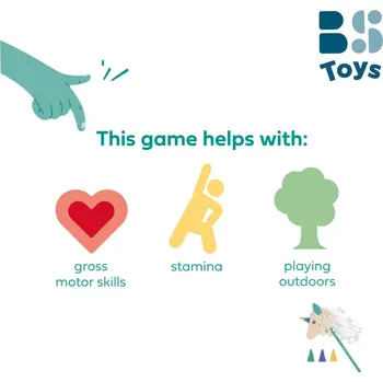 Dřevěná hračka Hobby koník – jednorožec s kužely pro děti