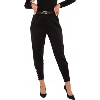 Dámské kalhoty Elegantní dámské tepláky se zúženými nohavicemi a páskem