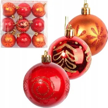 Vánoční dekorace SADA VÁNOČNÍCH OZDOB 9 KS vánoční baňky na stromeček
