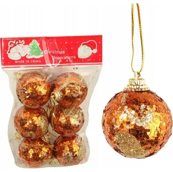 Vánoční dekorace BROKATOVÉ vánoční baňky na stromeček NA VÁNOČNÍ STROMEČEK 6x Goliat