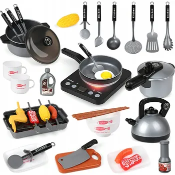 Dětská kuchyňka Dětská kuchyňka Woopie, vícebarevná plastová, 36 dílů, od 3 let