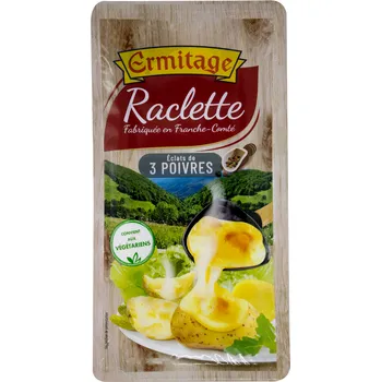 CZ distribuce ERMITAGE Raclette sýr plátky s pepřem chlaz. 200 g