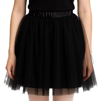 Dámská sukně Tylová Tutu Sukně černá Kostým 40cm