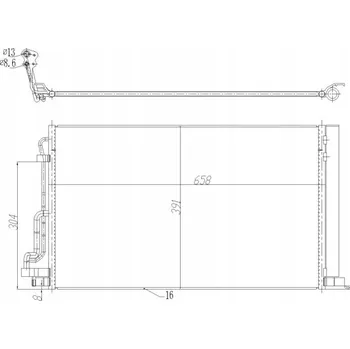 Výparník klimatizace Hart 621 702 Kondenzátor klimatizace