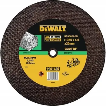 Řezný kotouč Dewalt DT43870 řezný kotouč na kámen a beton, 350 mm x 4 mm x 20 mm