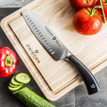 Kuchyňský nůž ZWIEGER Obsidian 18 cm černý - nůž Santoku z nerezové oceli