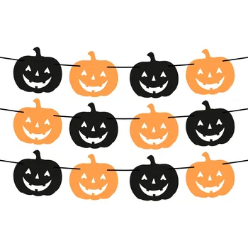 Party dekorace Girlanda Dýně 500 cm 12x11 cm Dekorace DIY Halloween oranžová Congee