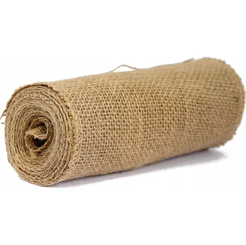 Jutové plátno, jutová tkanina, jutový běhoun s obšitím, 15 cm / 2,7 m
