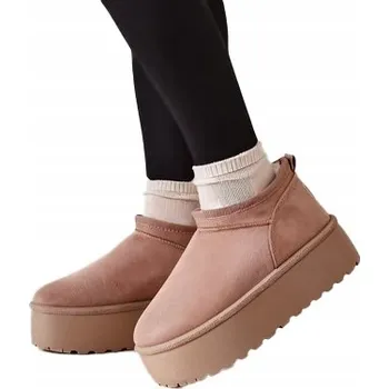 Dámská zimní obuv SVĚTLE HNĚDÉ DÁMSKÉ SNĚHULE OZOZI VEL. 41