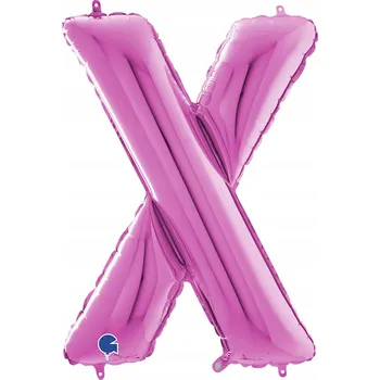 Balónek Fóliový balónek písmeno X fuchsiová barva 66 cm