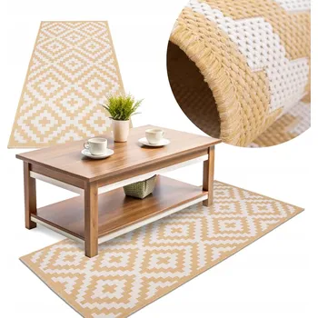 Koberec Módní tkaný koberec Lineo 80x150 žlutý koberec venkovní #8408