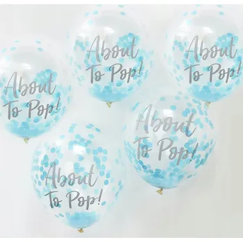 Balónek Latexové balónky About To Pop s konfetami 30cm 5ks