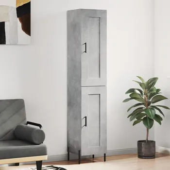 Příborník do zásuvky zahrada-XL Skříň highboard betonově šedá 34,5x34x180 cm kompozitní dřevo 3200461