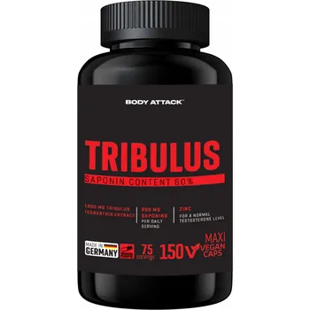 Anabolizér Doplněk stravy Tribulus terrestris v kapslích Body Attack bez příchuti 195 g