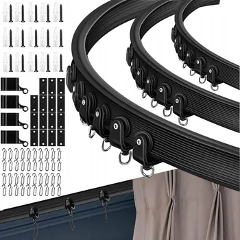 Garnýž FLEXIBILNÍ LIŠTA NA ZÁCLONY DO STROPU, ZAHNUTÁ TYČ NA ZÁVĚSY GARNÝŽ