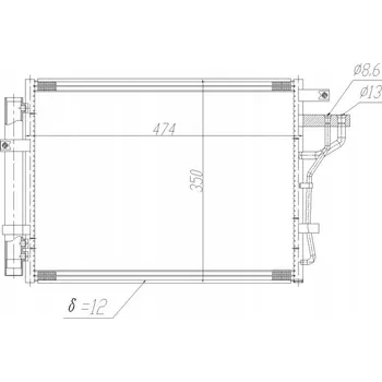 Výparník klimatizace Hart 621 714 Kondenzátor klimatizace