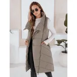 Světle zelená prošívaná vesta s asymetrickým zipem SERKIS TY3279 Velikost: S