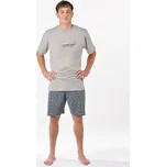 Pánské pyžamo krátké 79190P šedé vel.3XL - Gina