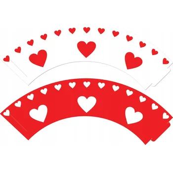 Party dekorace Cukrářské košíčky na muffiny Valentýn Srdce 6 ks