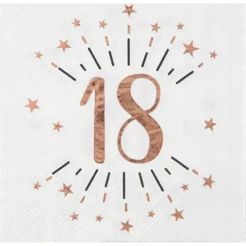 Papírový ubrousek Ubrousky k 18. narozeninám Sparkling 33cm 10 Ks