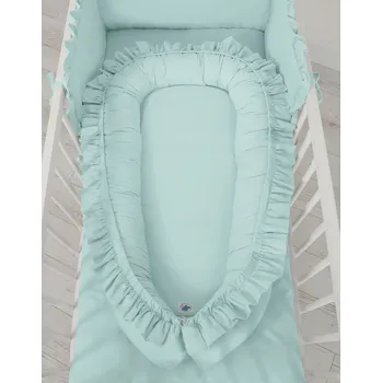 Zavinovačka Hnízdečko pro miminko, ohrádka zavinovačka PREMIUM s volánkem MY SWEET BABY máta
