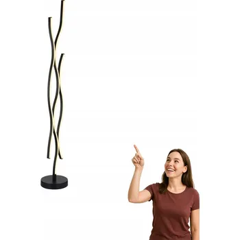 Stojací lampa Stojací lampa GLOBO s integrovaným LED zdrojem 28 W, černá