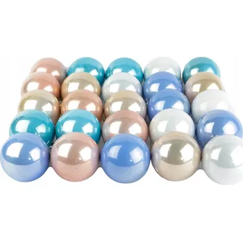 Vánoční dekorace Vánoční baňky na stromeček mix metalických barev, 6 cm, 25 Ks