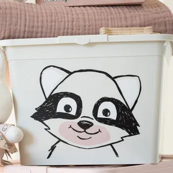 Úložný box BRANQ X Box Animal 48,5 x 36 cm - kontejner na hračky s víkem