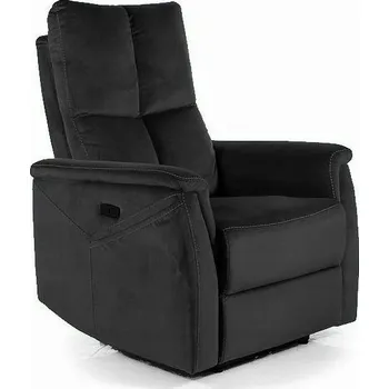 Křeslo Elektrické polohovací křeslo Neptun M Velvet, černé, s dálkovým ovládáním Signal