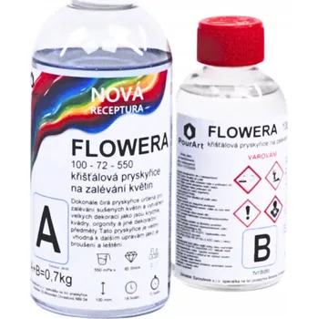 Výtvárné potřeby PourArt Křišťálová pryskyřice na květiny FLOWERA 100-72-550 řídká UV++ Bale