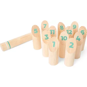 Desková hra Finská kolíková hra Mölkky – dřevěná venkovní rodinná hra