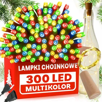 Vánoční dekorace VÁNOČNÍ OSVĚTLENÍ NA STROMEČEK 300 LED MULTICOLOR VNITŘNÍ VENKOVNÍ +