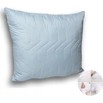 Polštář 50X50CM MODRÝ VLNITÝ POLŠTÁŘ SE ZIPEM, ANTIALERGICKÝ - PRODUKT PL