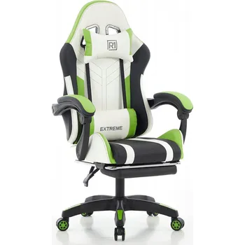 Herní židle Herní křeslo s podnožkou EXTREME R1 green