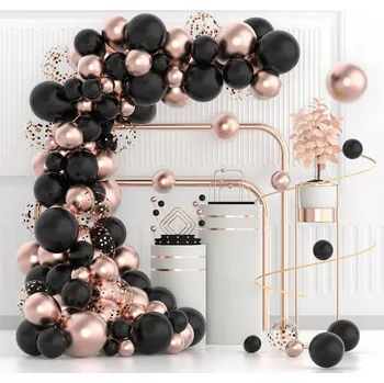 Balónek Sada balónků pro girlandu, zlatá a růžová, 100 ks