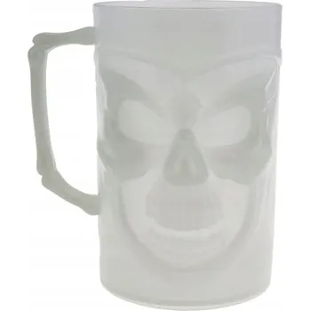Sklenice Pivní Sklenice s lebkou lebka fluorescenční Halloween