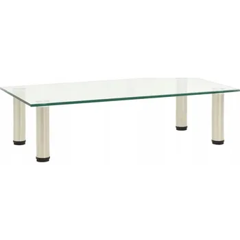 Televizní stolek TV stolek tvrzené sklo 60x35x17 cm, průhledný