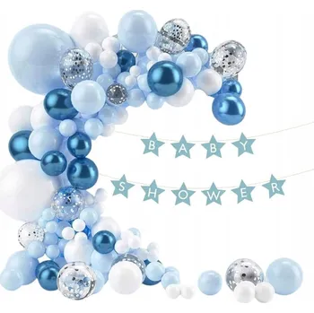 Sada dekorací balónková girlanda banner Baby Shower modrá pro chlapce